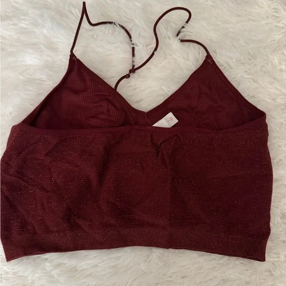 Target Sparkle Burgundy Bralette - Picture 2 of 2